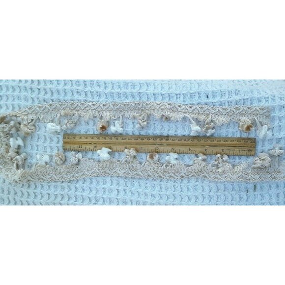 Brocade Tassel Trim Beige Fringe Edging Craft 41 inch  Vintage Wrapped tassels - Picture 5 of 6